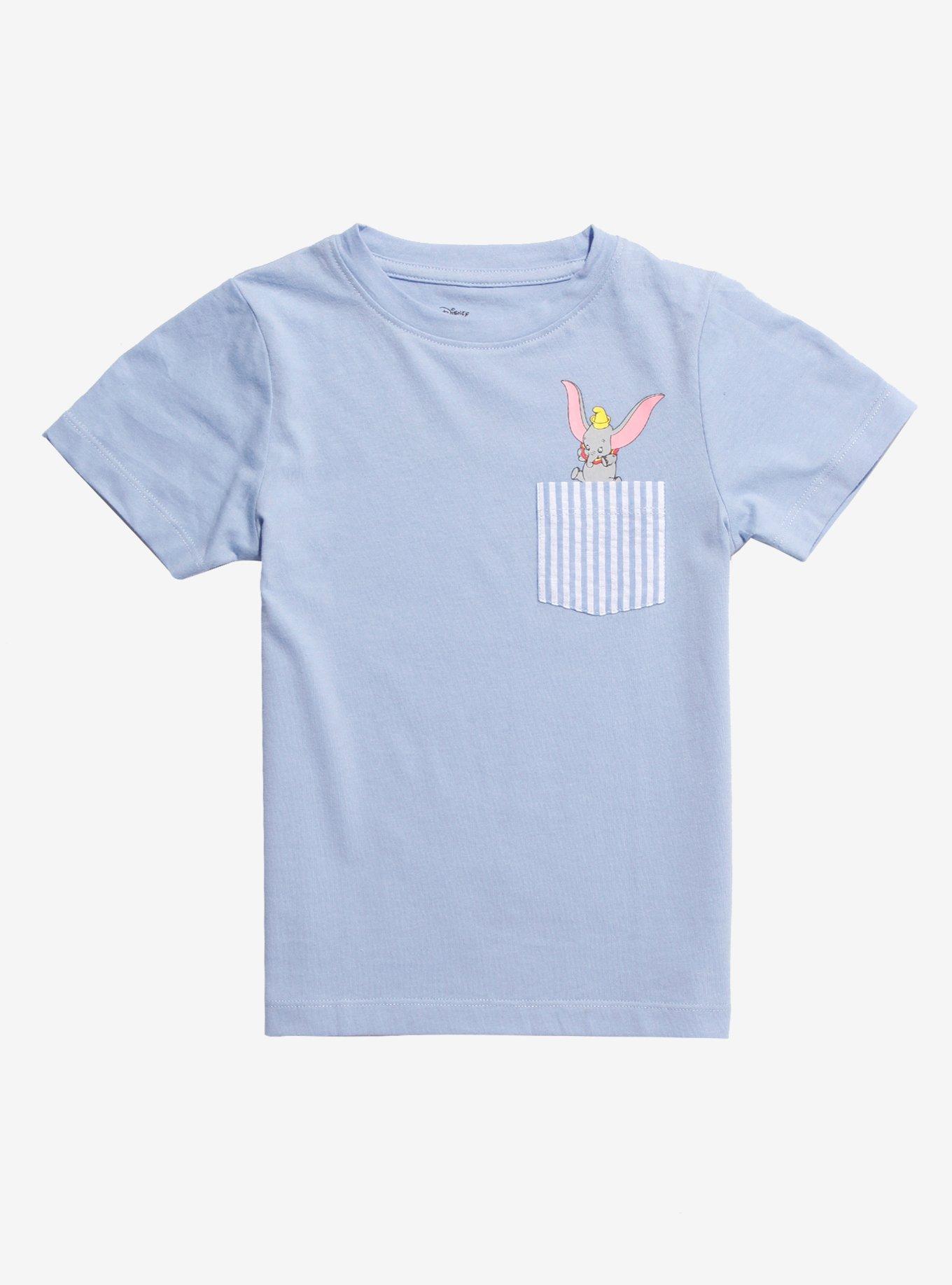 Disney Dumbo Striped Pocket Toddler T-Shirt - BoxLunch Exclusive, BLUE, hi-res