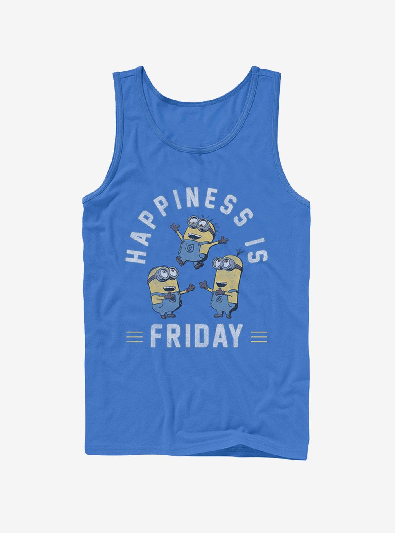 Minion Happiness is Friday Tank Top, ROYAL, hi-res