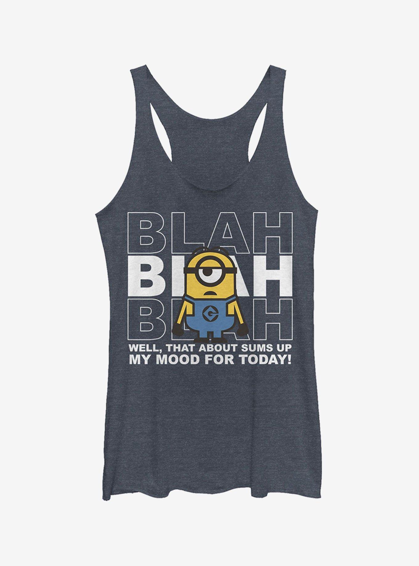 Minion Blah Mood Today Girls Tank Top