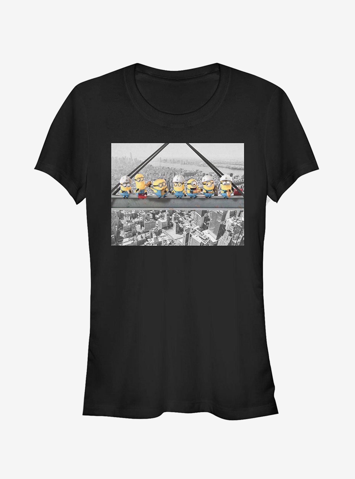 Minion Construction Lunch Girls T-Shirt, BLACK, hi-res