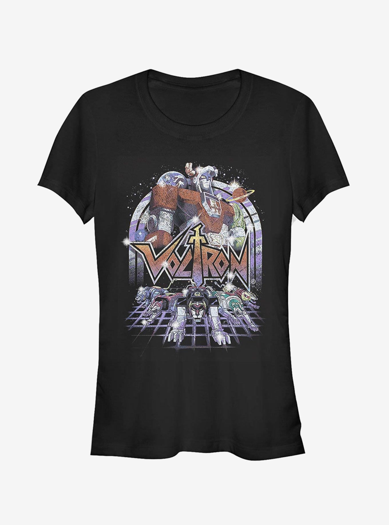 Voltron Retro Robot Lions Girls T-Shirt, BLACK, hi-res