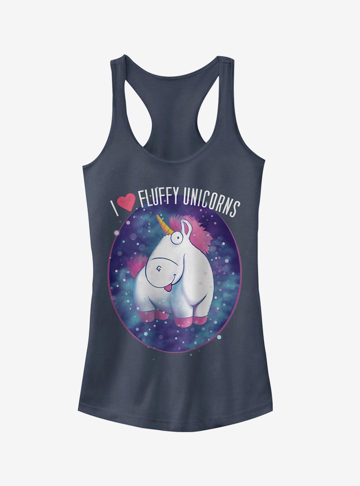 Minion Love Fluffy Unicorns Girls Tank Top, INDIGO, hi-res