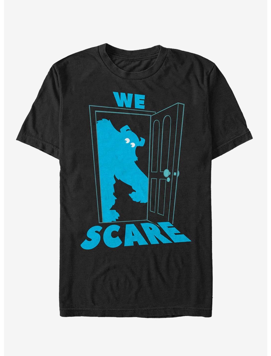 Disney Pixar Monsters Inc Sulley Scares Doorway T-Shirt, BLACK, hi-res