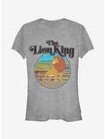 Disney Lion King Retro Logo Scene Girls T-Shirt, ATH HTR, hi-res