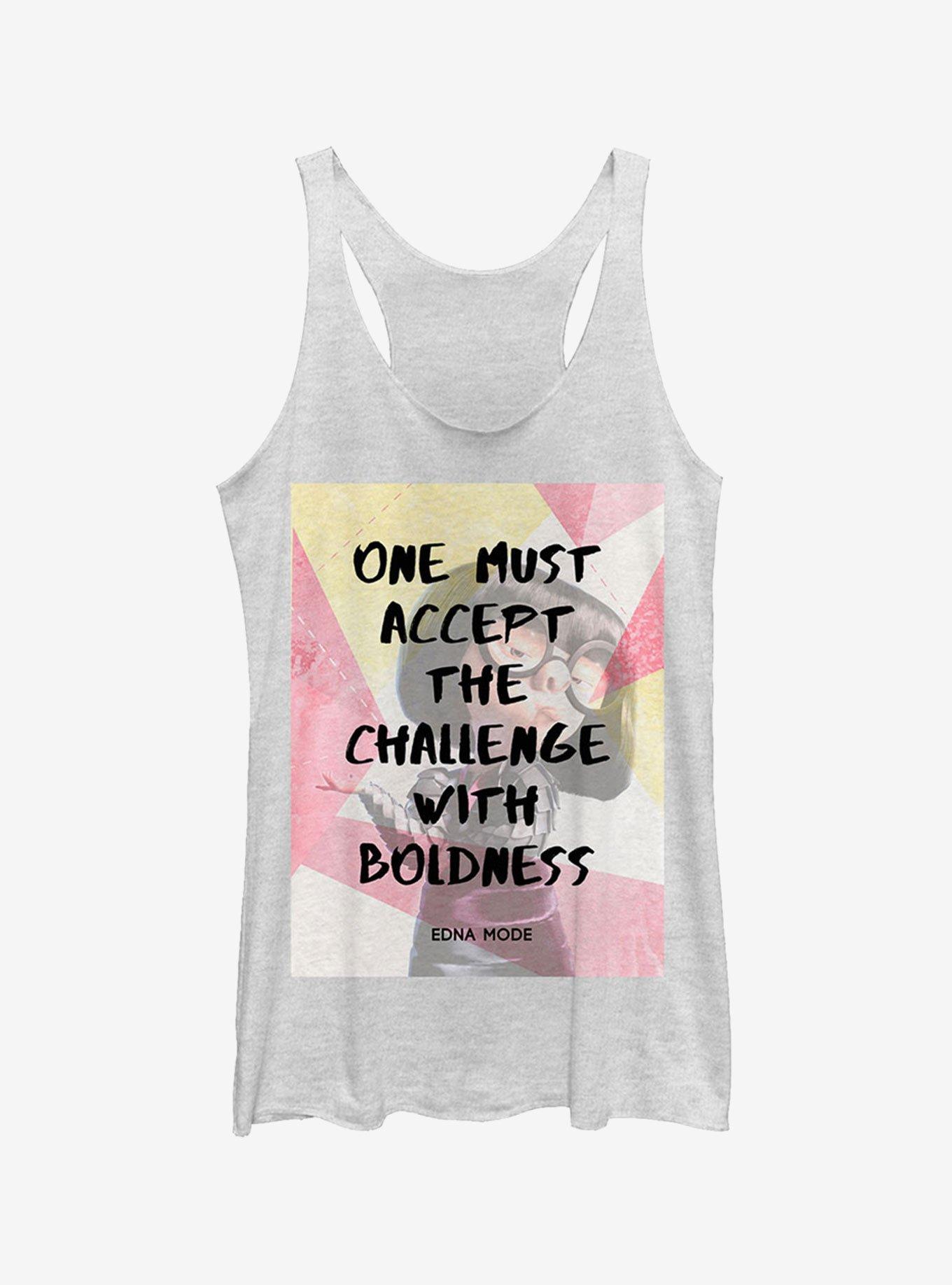 Disney Pixar The Incredibles Edna Mode Accept the Challenge Girls Tank Top, , hi-res