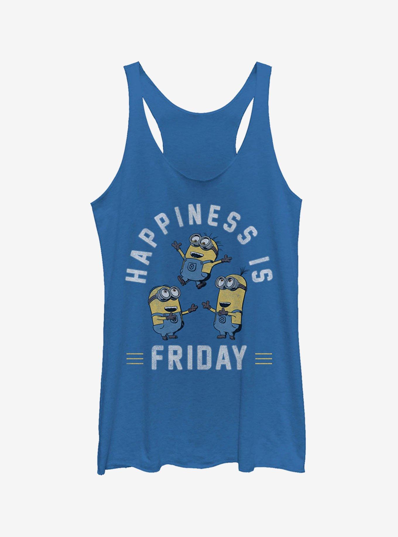 Minion Happiness is Friday Girls Tank Top, ROY HTR, hi-res