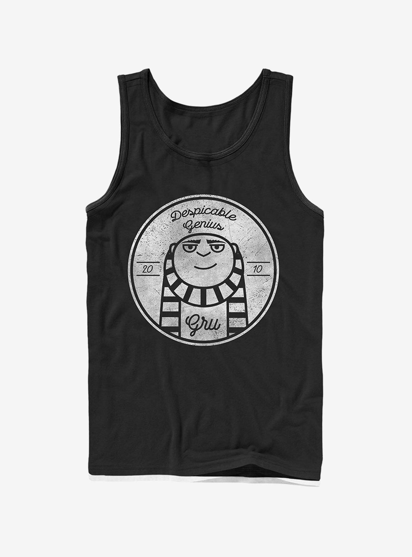 Minion Gru Genius 2010 Tank Top, BLACK, hi-res