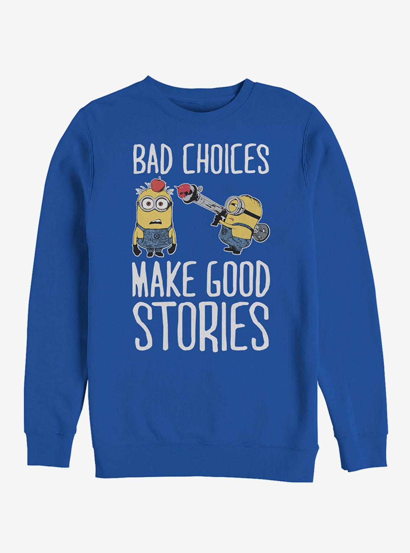 Minion Bad Choices Sweatshirt, ROYAL, hi-res