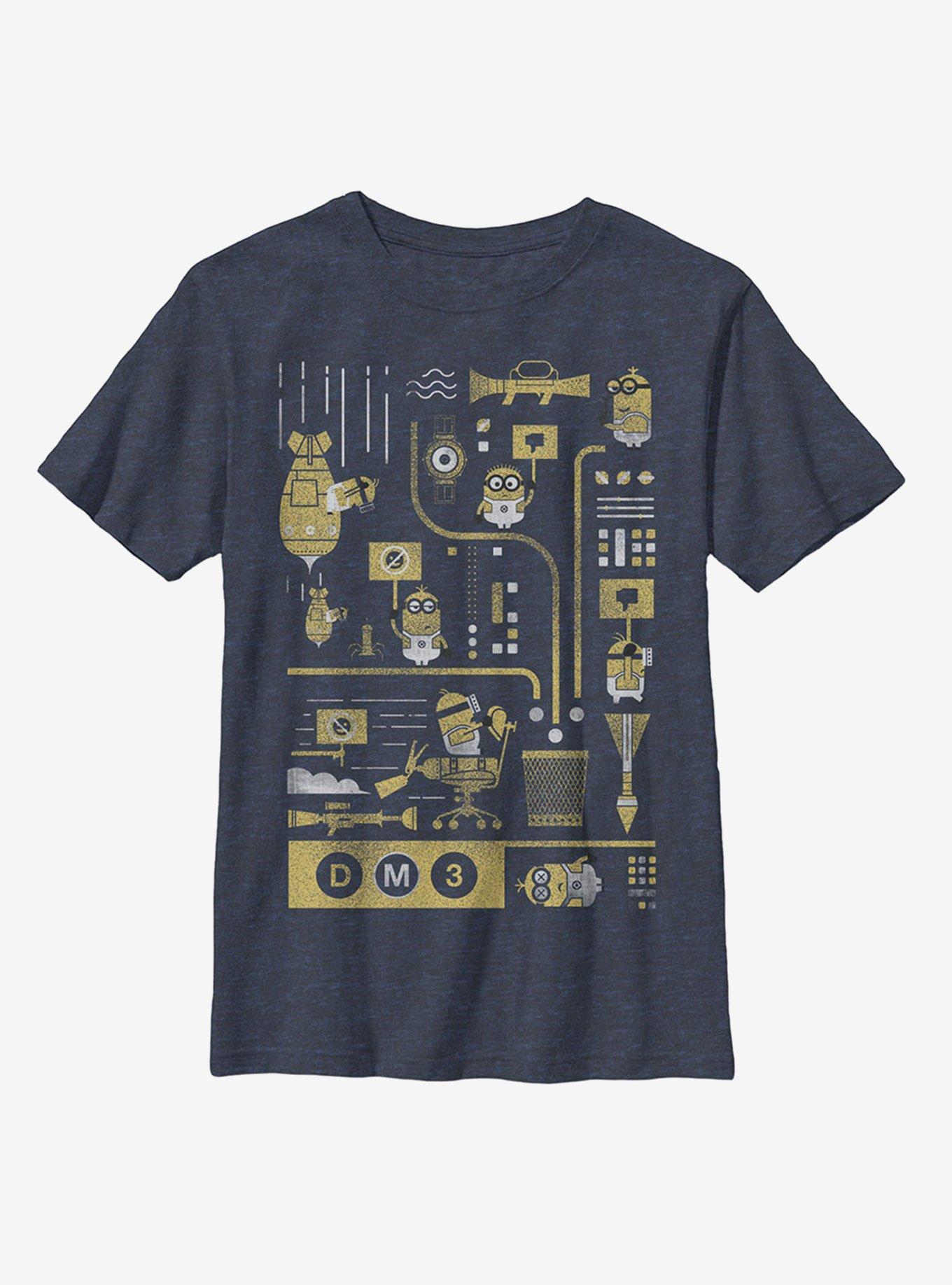 Minion Lab Work Girls Tank Top, NAVY HTR, hi-res