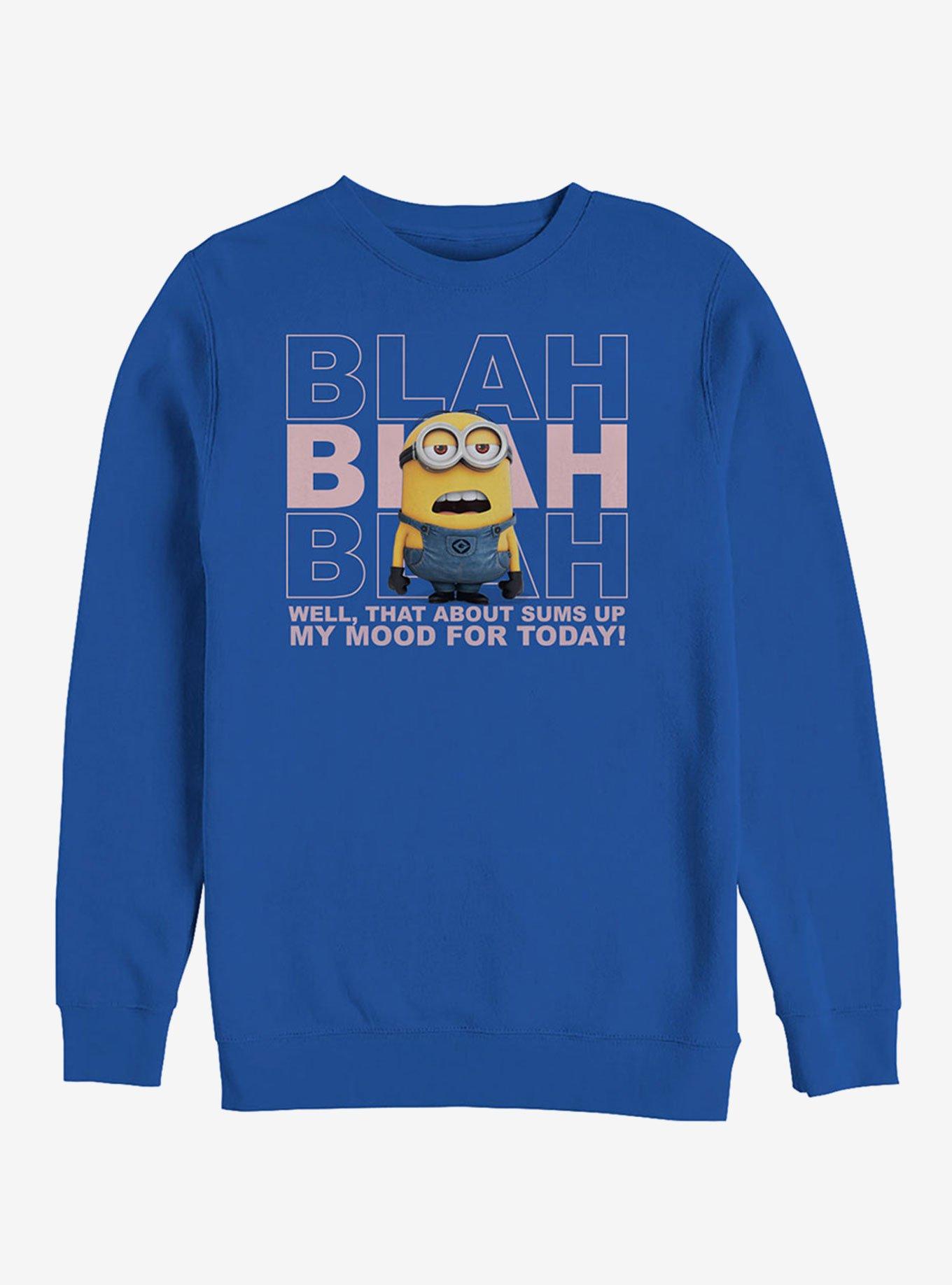 Minion Blah Mood Sweatshirt, ROYAL, hi-res