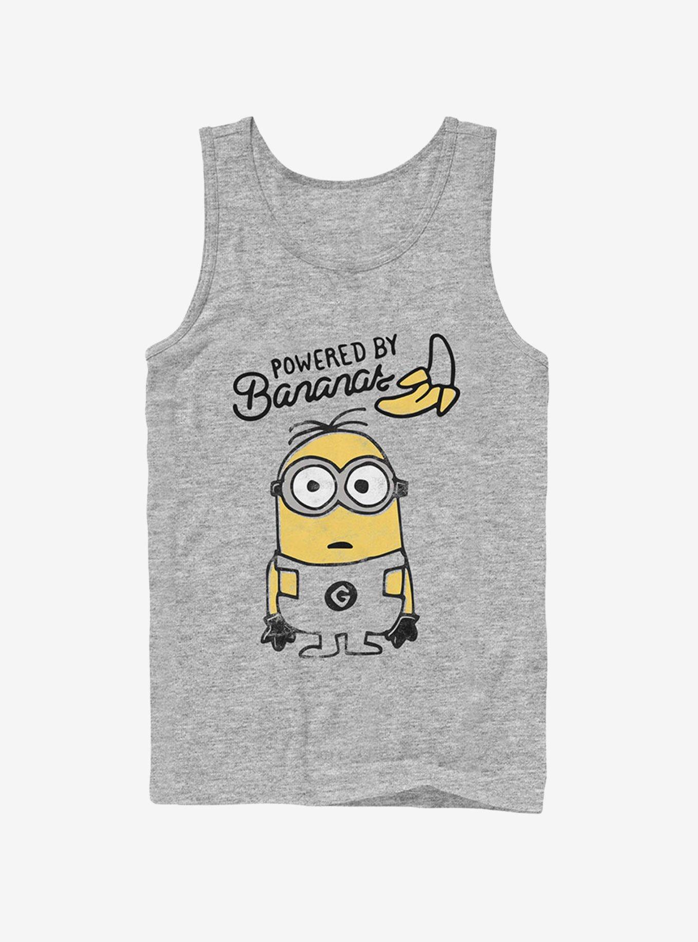 Minion Powered By Banana Tank Top, ATH HTR, hi-res