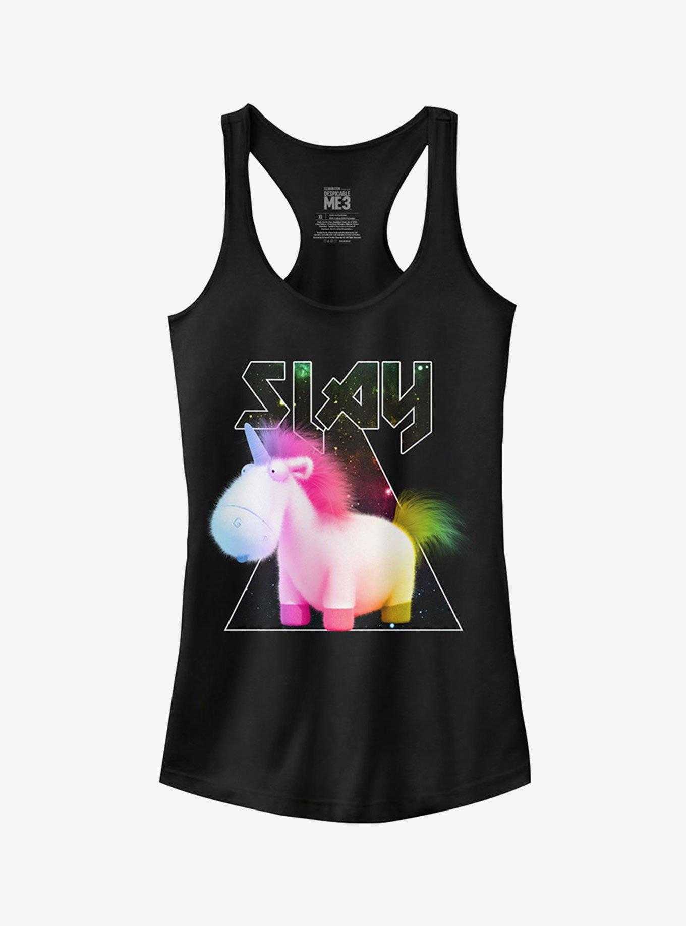 Minion Metal Rock Unicorn Girls Tank Top, BLACK, hi-res