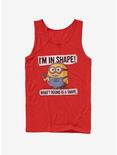 Minion Round Shape Tank Top, RED, hi-res