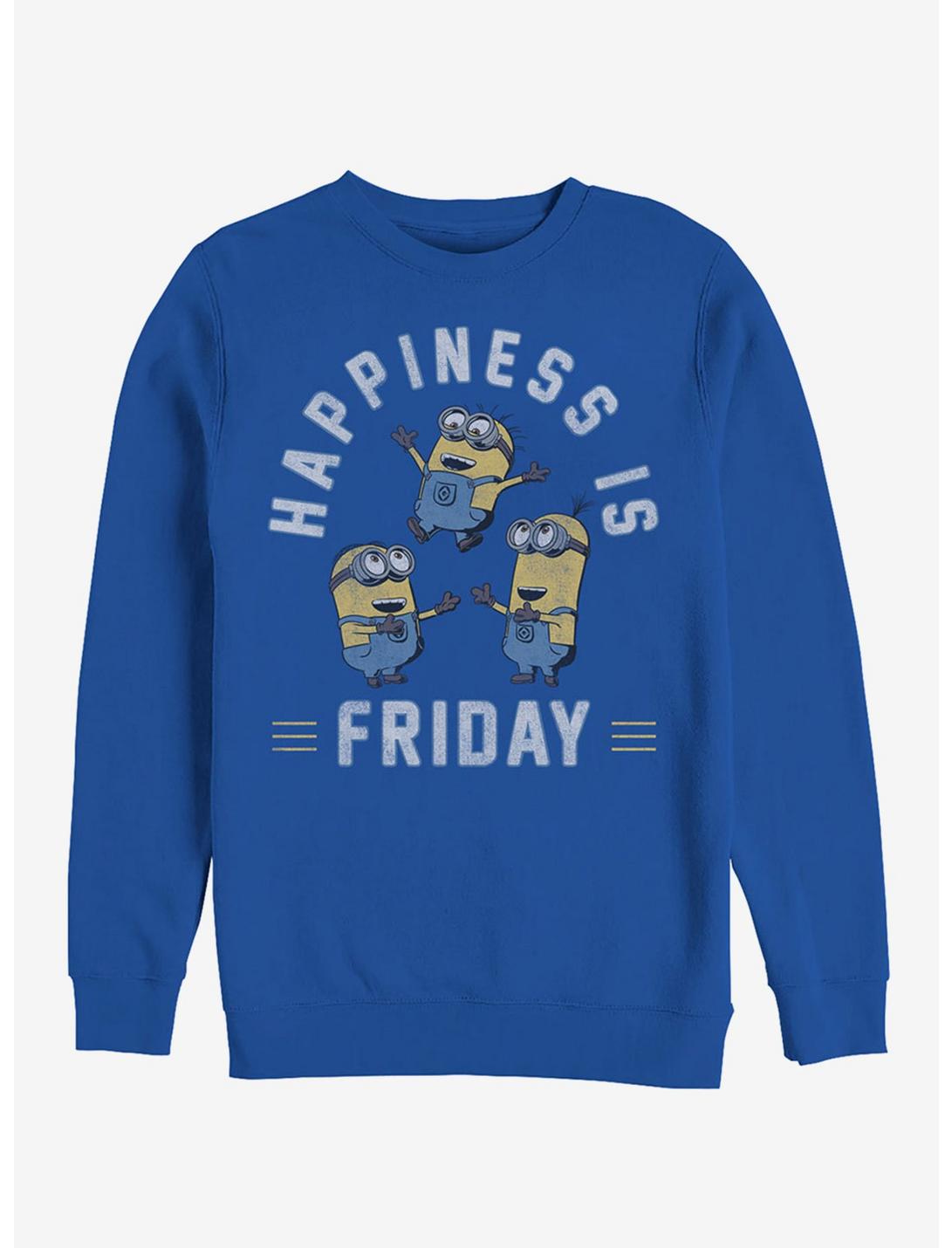 Minion Happiness is Friday Sweatshirt, ROYAL, hi-res