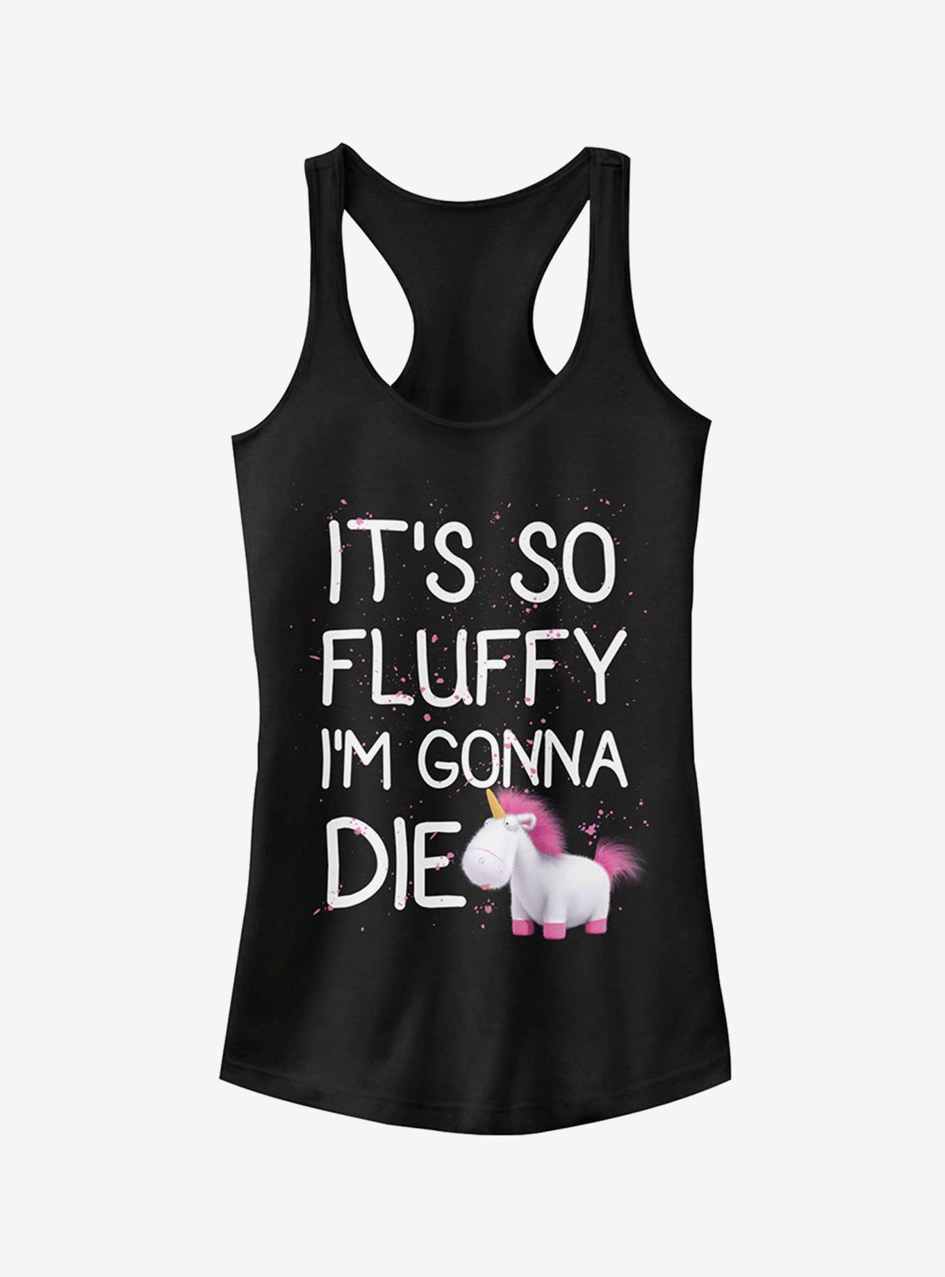 Minion Agnes Fluffy Unicorn Spots Girls Tank Top, BLACK, hi-res