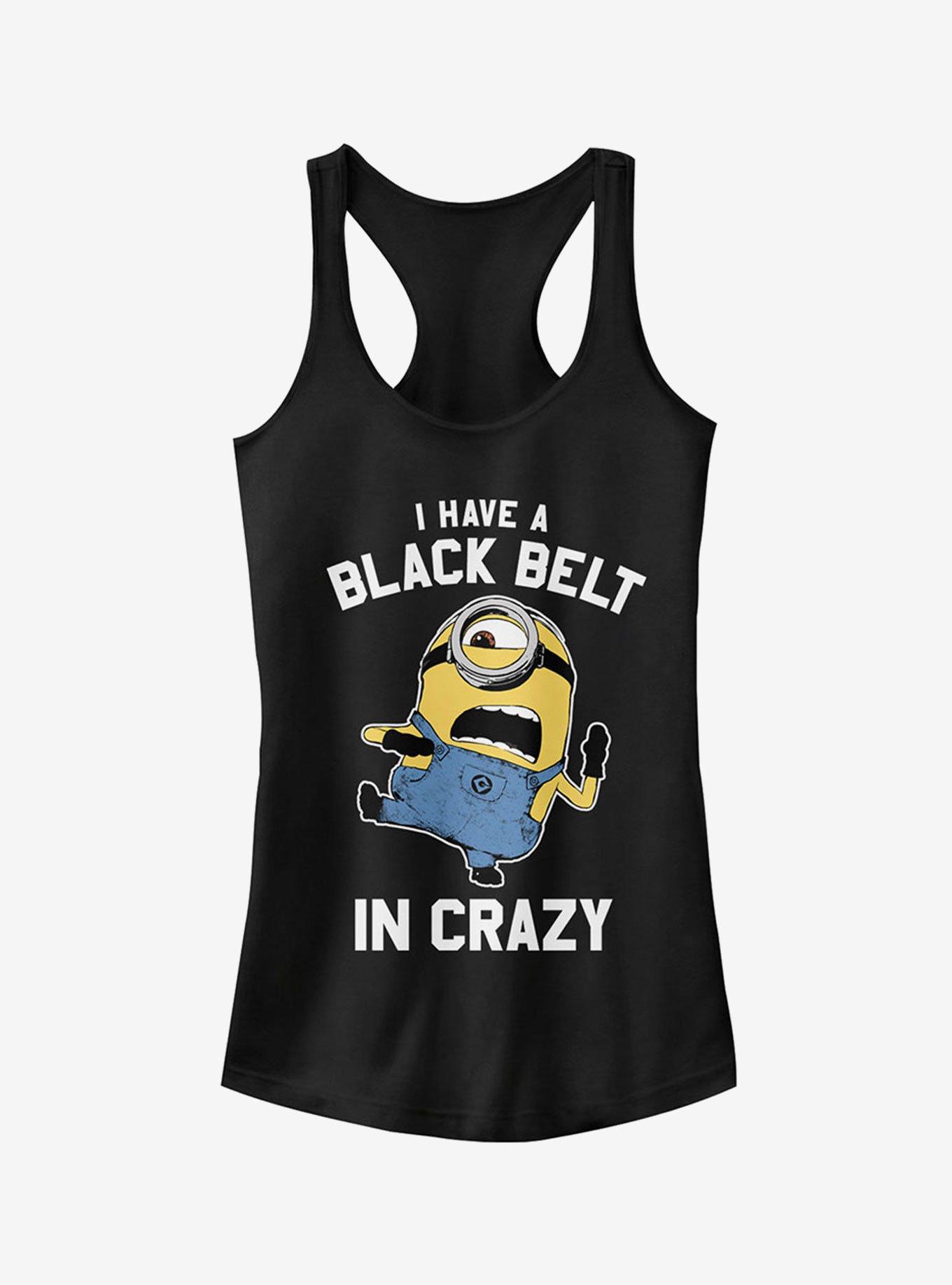 Minion Black Belt in Crazy Girls Tank Top, , hi-res