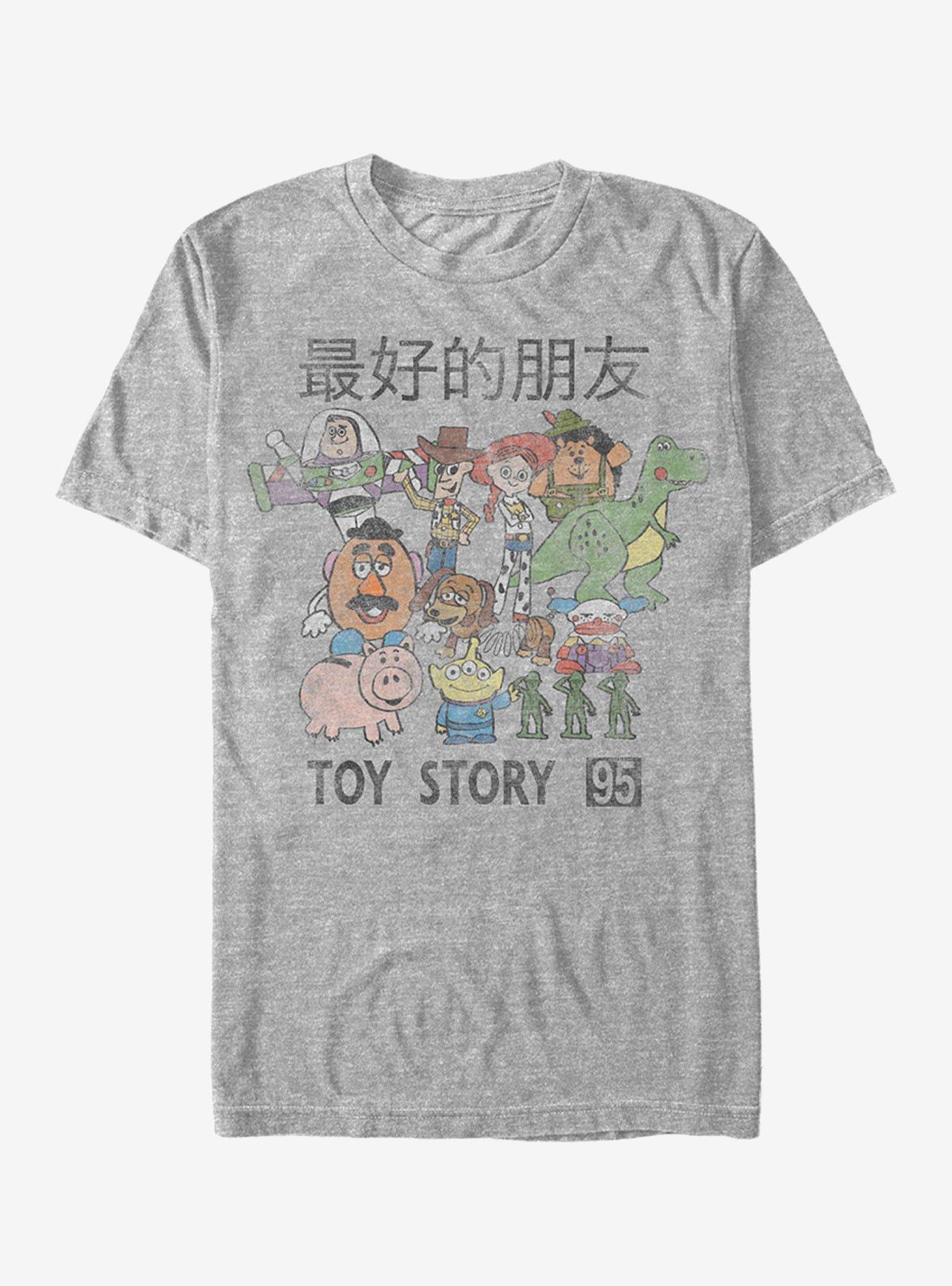 Disney Pixar Toy Story Retro Japanese Text Character Scene T-Shirt, , hi-res