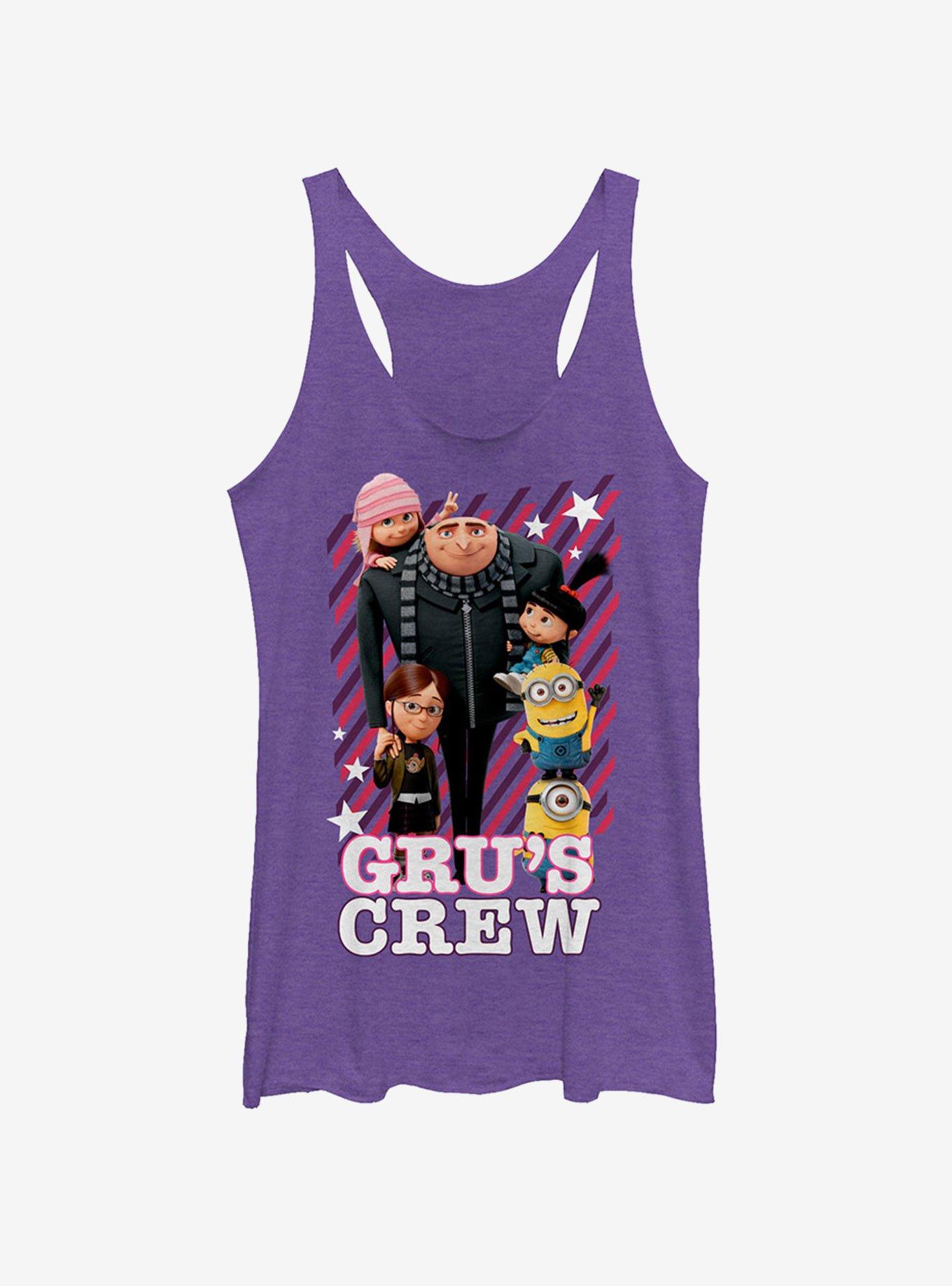Minion Gru's Crew Streaks Girls Tank Top, PUR HTR, hi-res