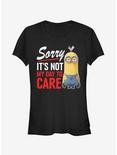 Minion Not Day to Care Girls T-Shirt, BLACK, hi-res