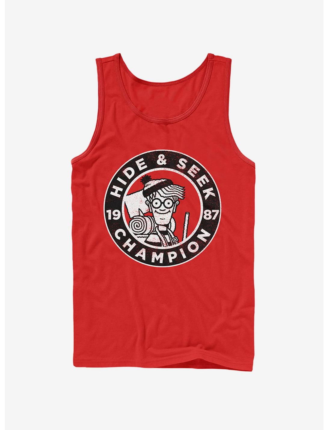 Where's Waldo Hide and Seek Champion Tank Top, RED, hi-res