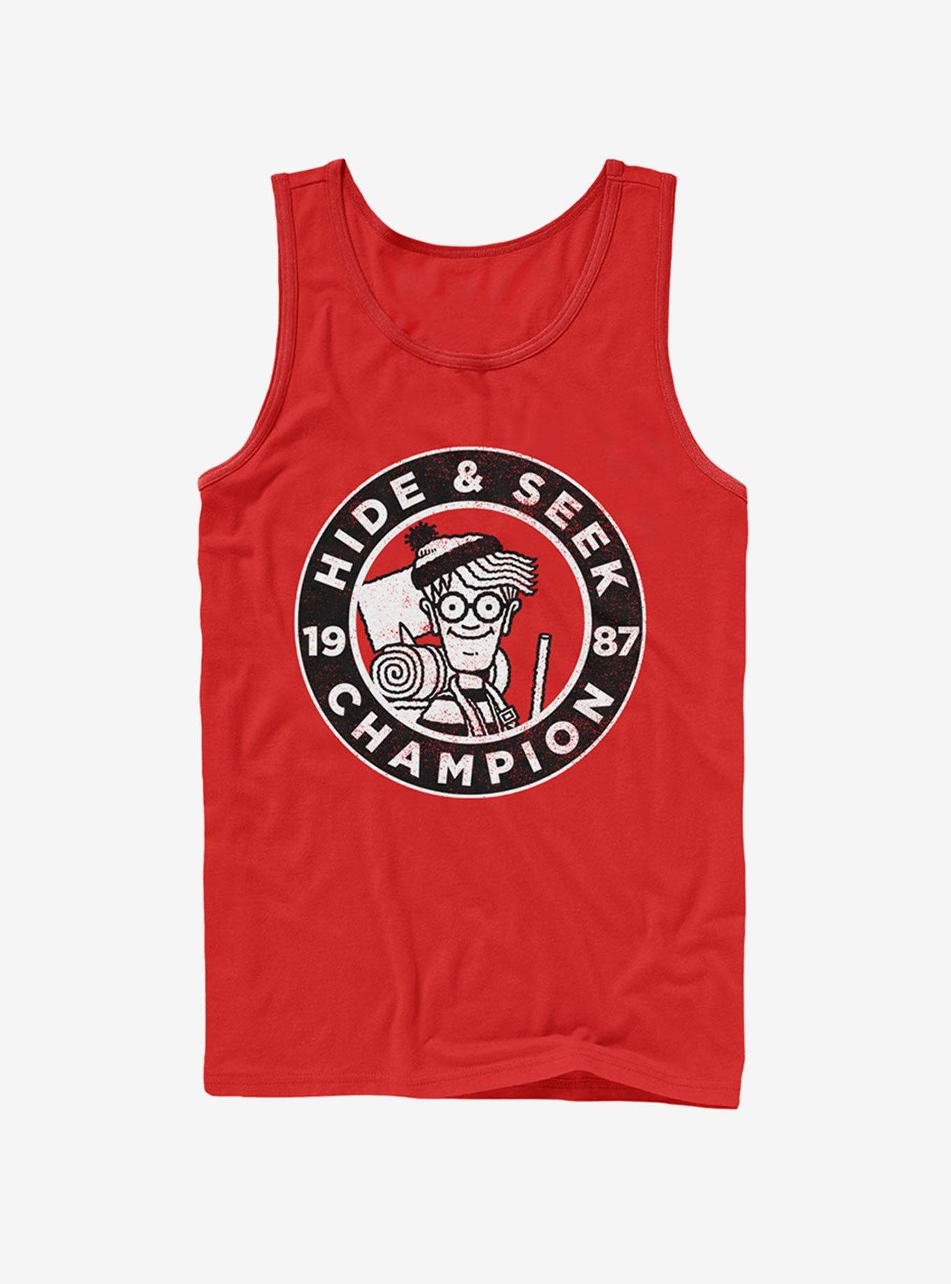 Where's Waldo Hide and Seek Champion Tank Top - RED | Hot Topic