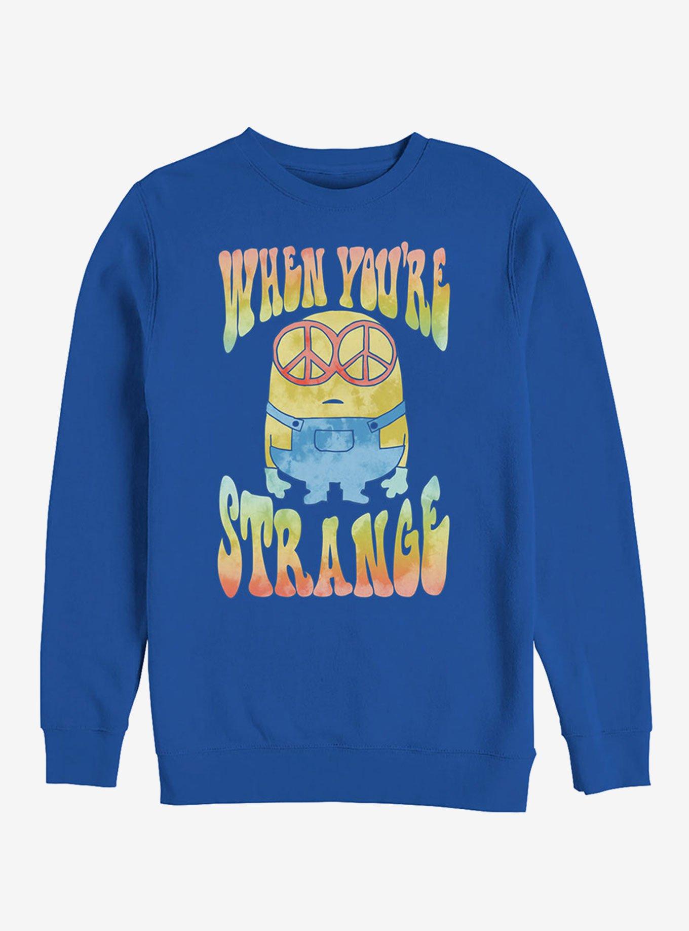 Minion Tie-Dye Strange Sweatshirt, ROYAL, hi-res