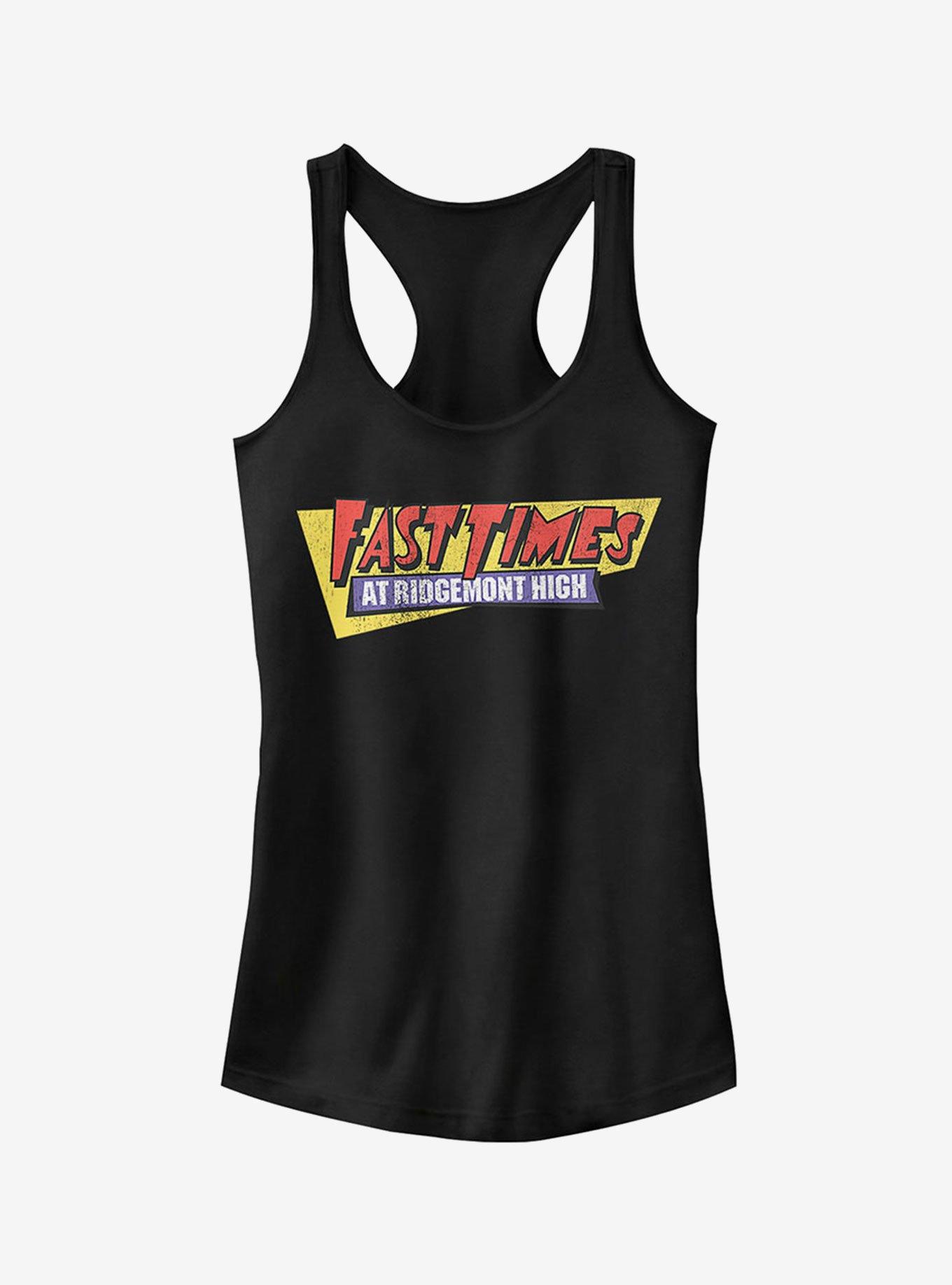 Fast Times at Ridgemont High Retro Logo Girls Tank Top, BLACK, hi-res