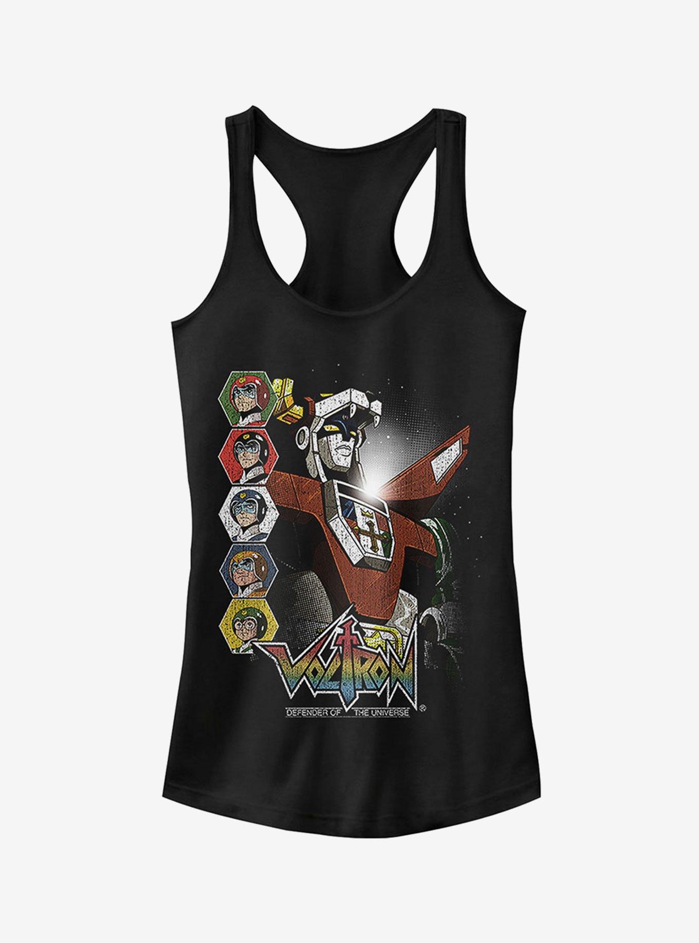 Voltron Character Panels Girls Tank Top, BLACK, hi-res