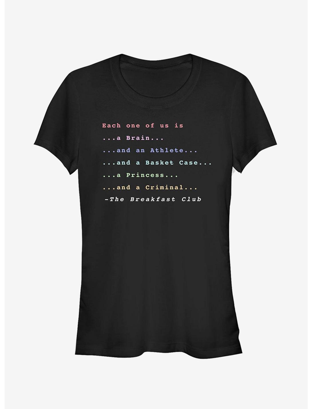 The Breakfast Club Each One Of Us Stereotype Girls T-Shirt, BLACK, hi-res