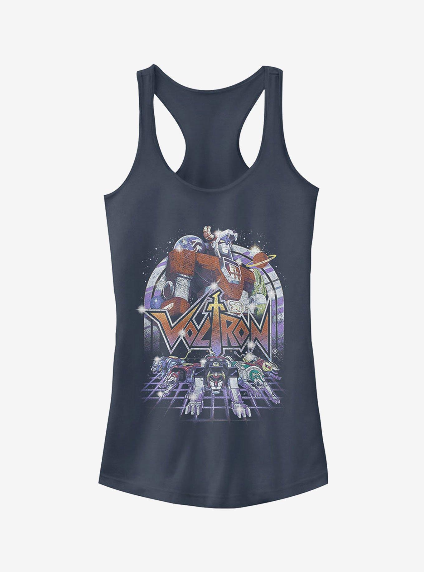 Voltron Retro Robot Lions Girls Tank Top, INDIGO, hi-res