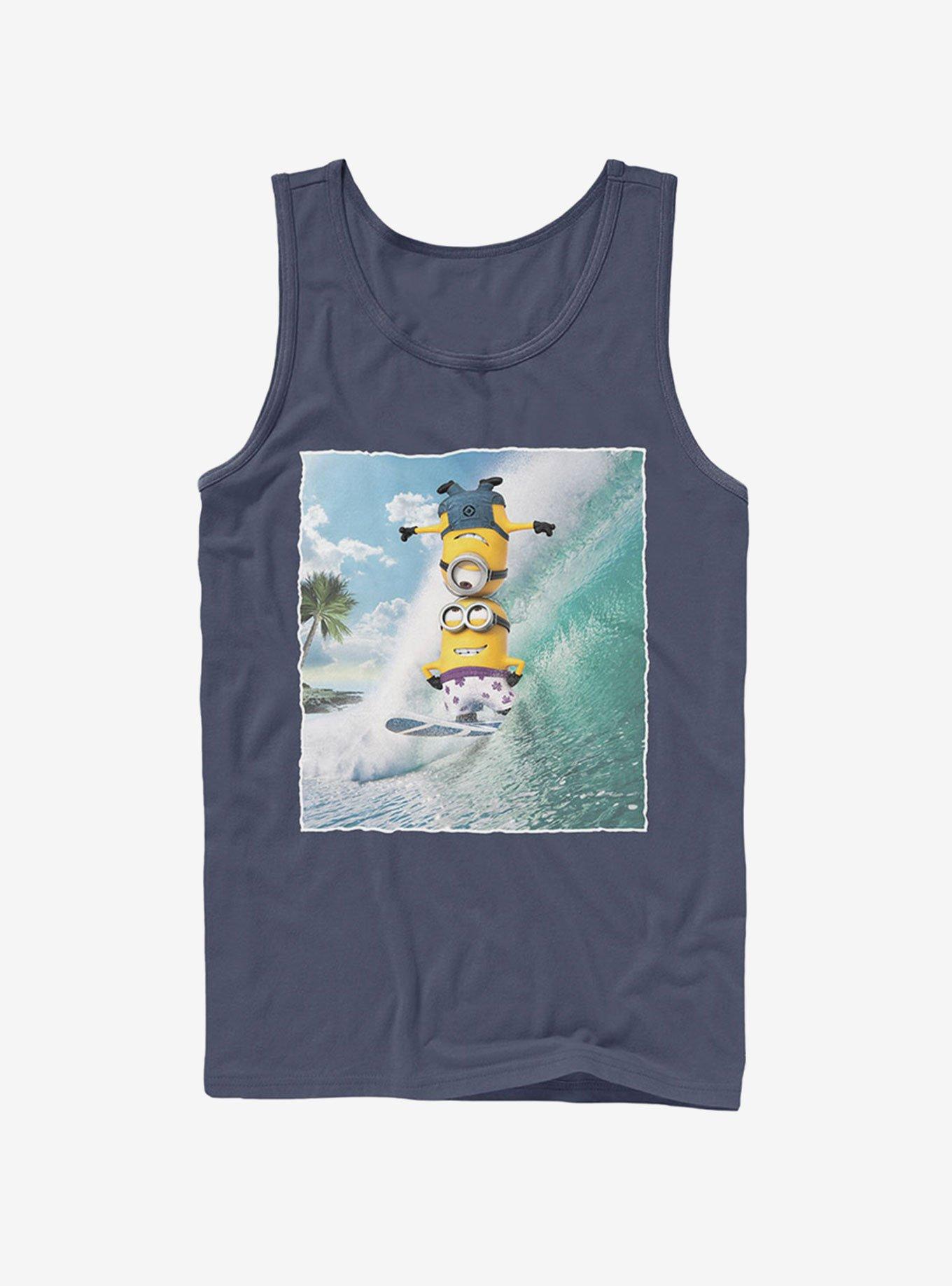 Minion Surf Tricks Tank Top, NAVY, hi-res