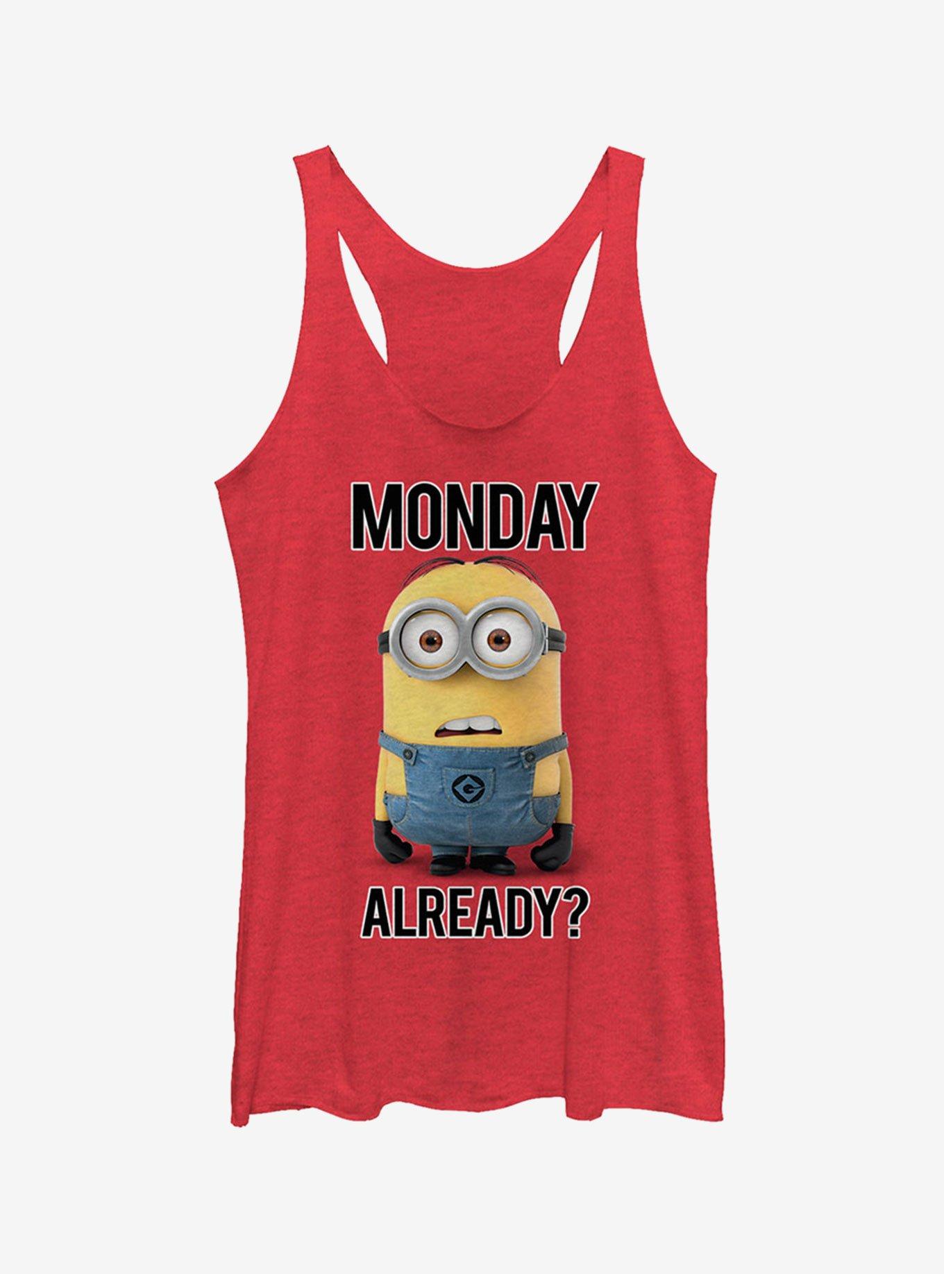 Minion Monday Already Girls Tank Top, RED HTR, hi-res