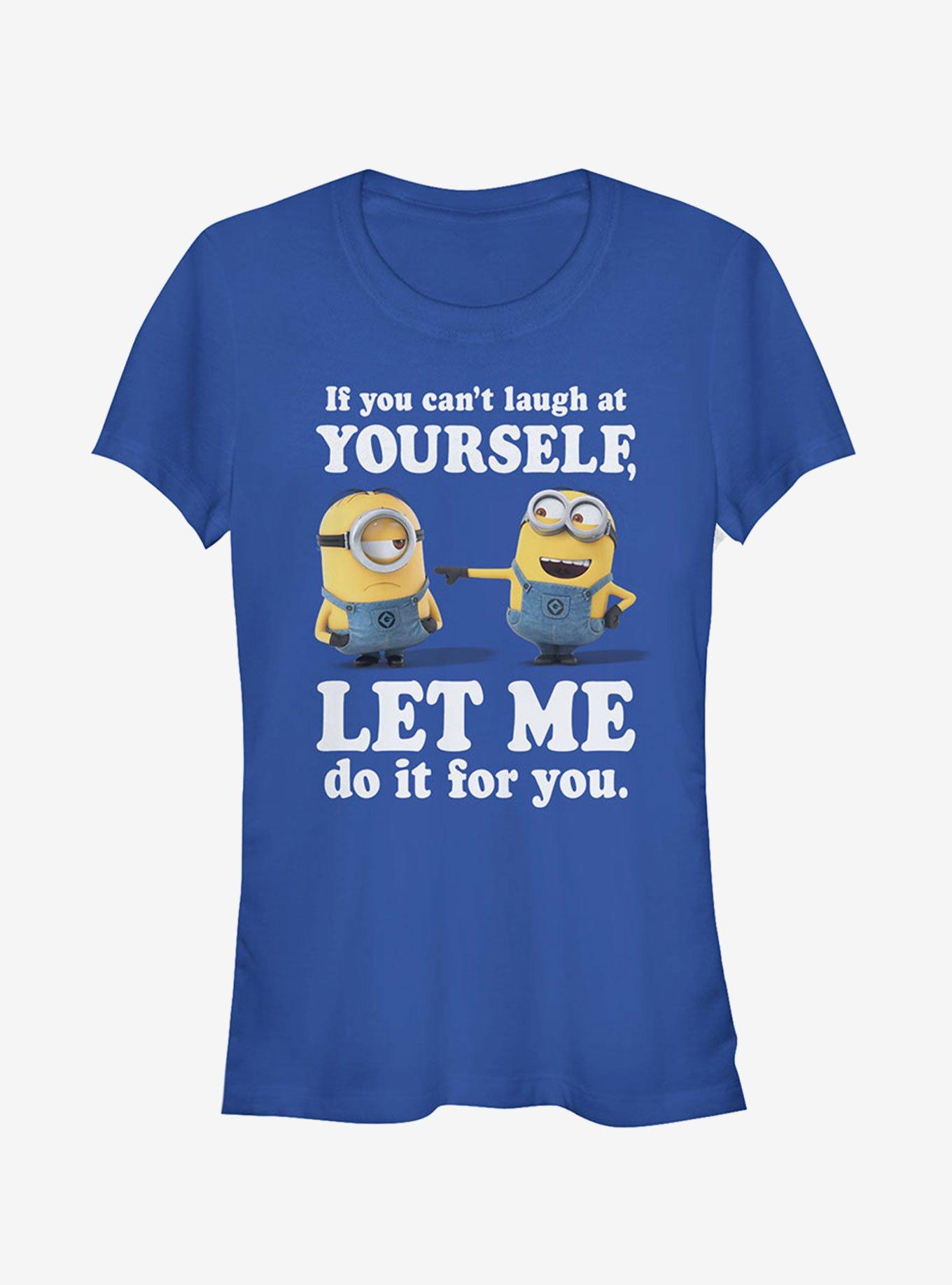 Minion Laugh At You Girls T-Shirt, ROYAL, hi-res