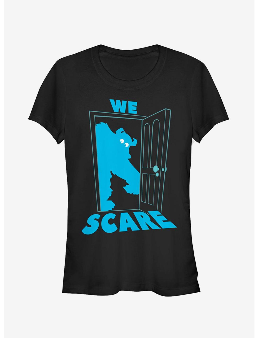 Disney Pixar Monsters Inc Sulley Scares Doorway Girls T-Shirt, BLACK, hi-res