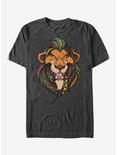 Disney Lion King Scar Decorative Tribal Mane T-Shirt, CHAR HTR, hi-res