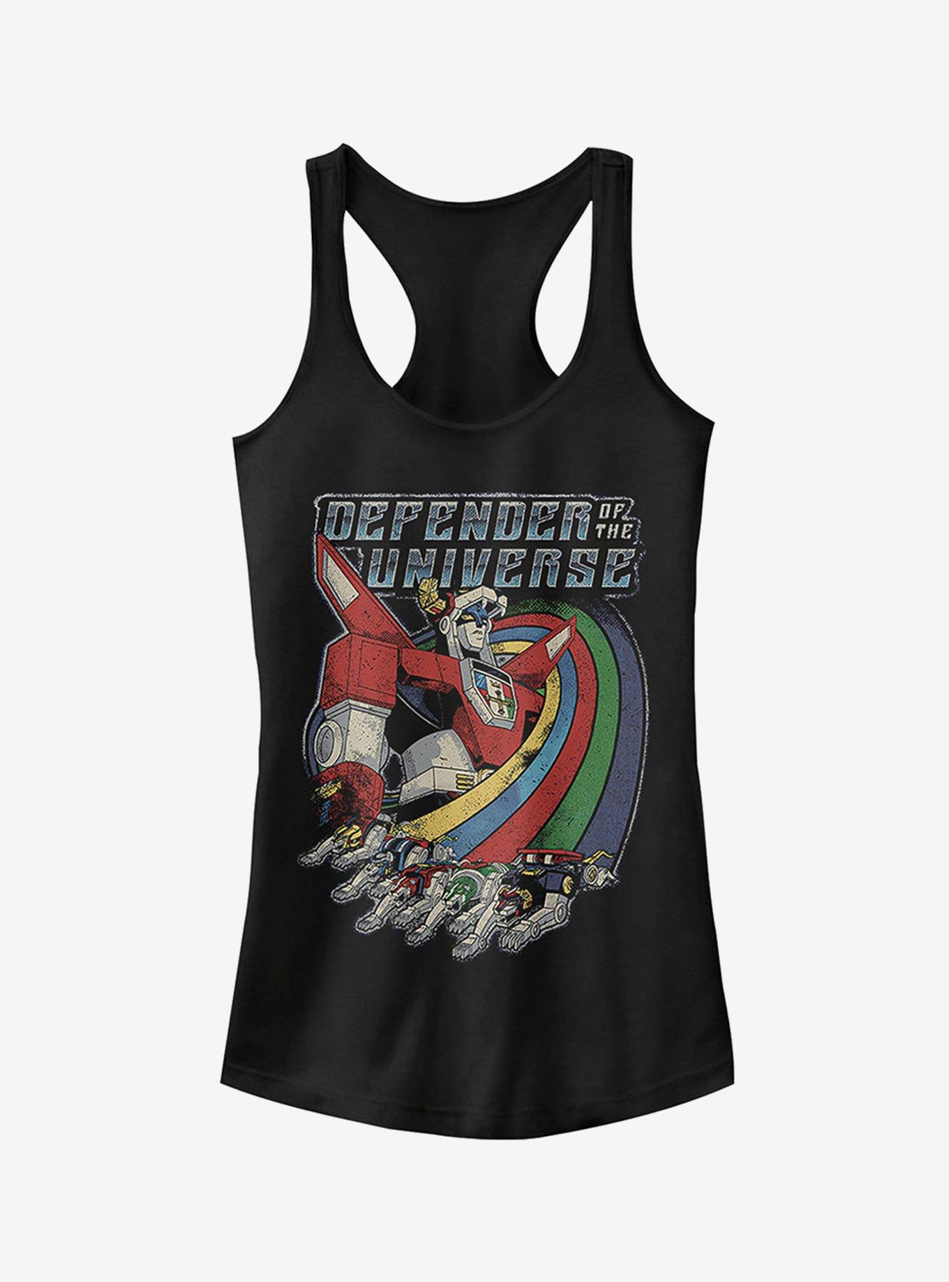 Voltron Retro Rainbow Lions Girls Tank Top, BLACK, hi-res