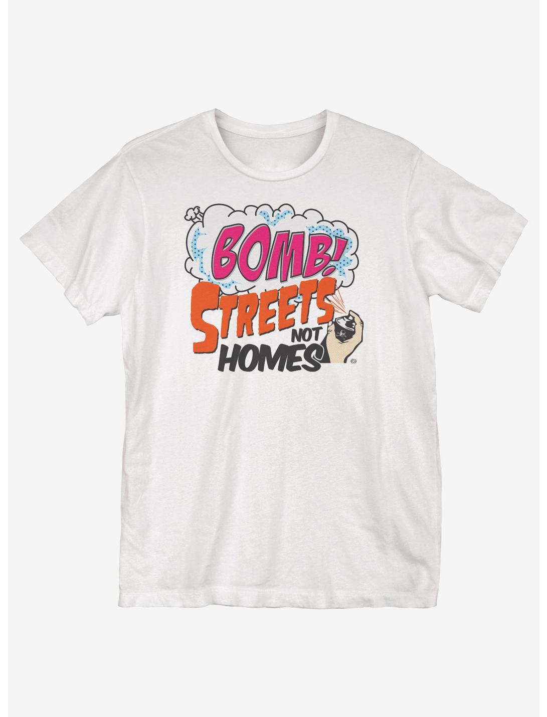 Bomb Streets Not Homes T-Shirt, WHITE, hi-res
