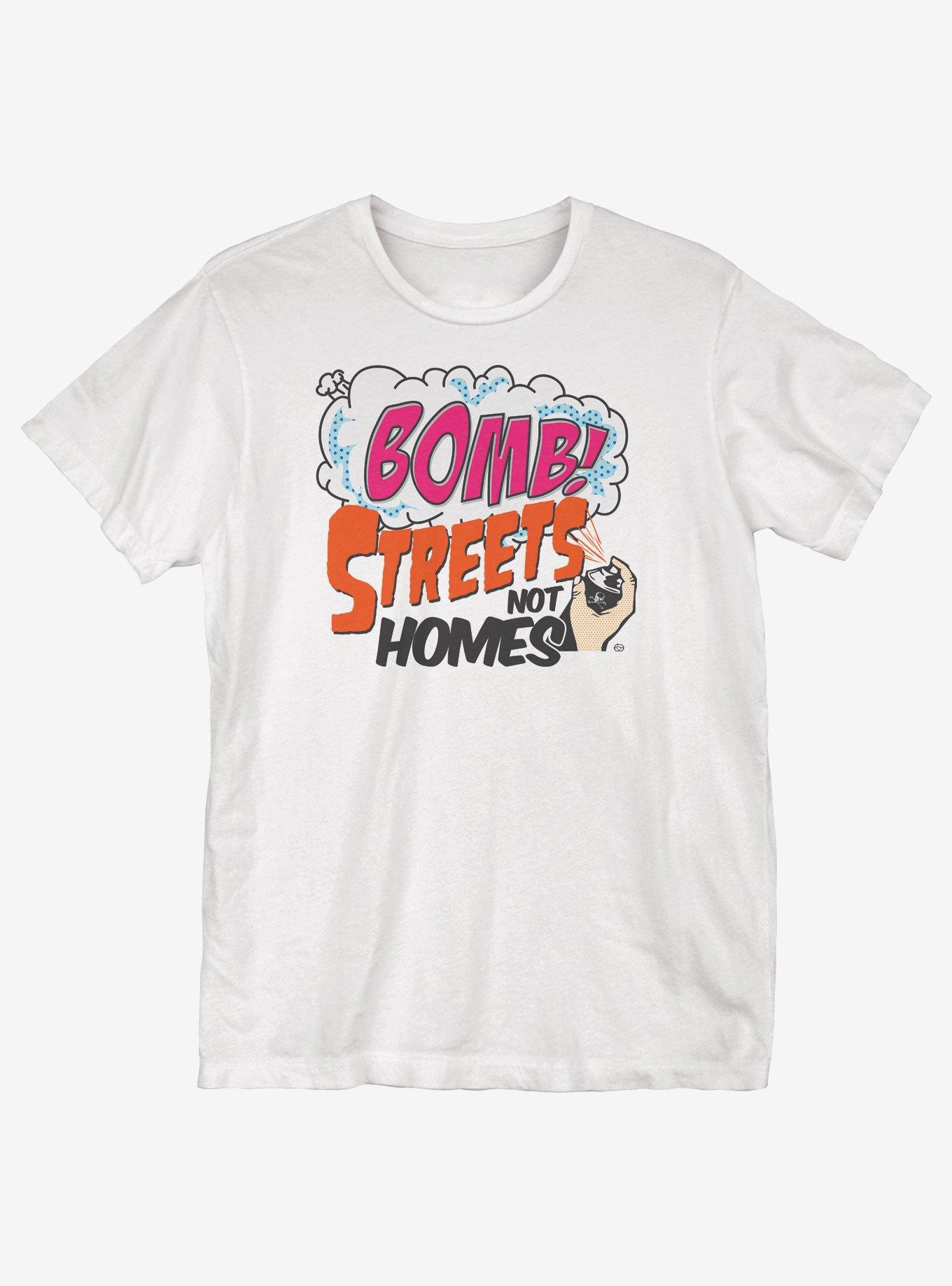 Bomb Streets Not Homes T-Shirt, WHITE, hi-res