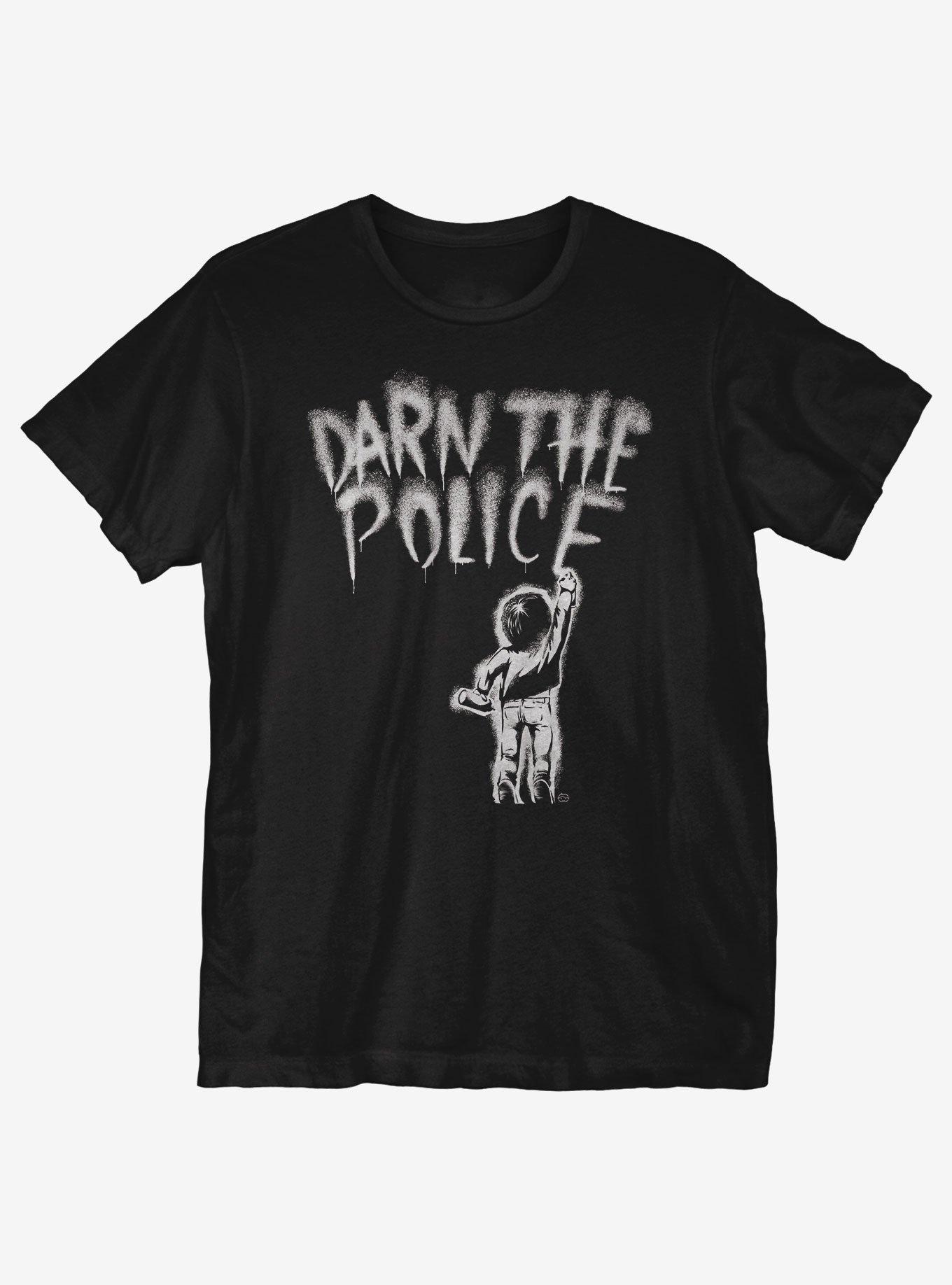 Darn the Police T-Shirt, BLACK, hi-res