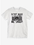 Don't Make Me Snap T-Shirt, WHITE, hi-res