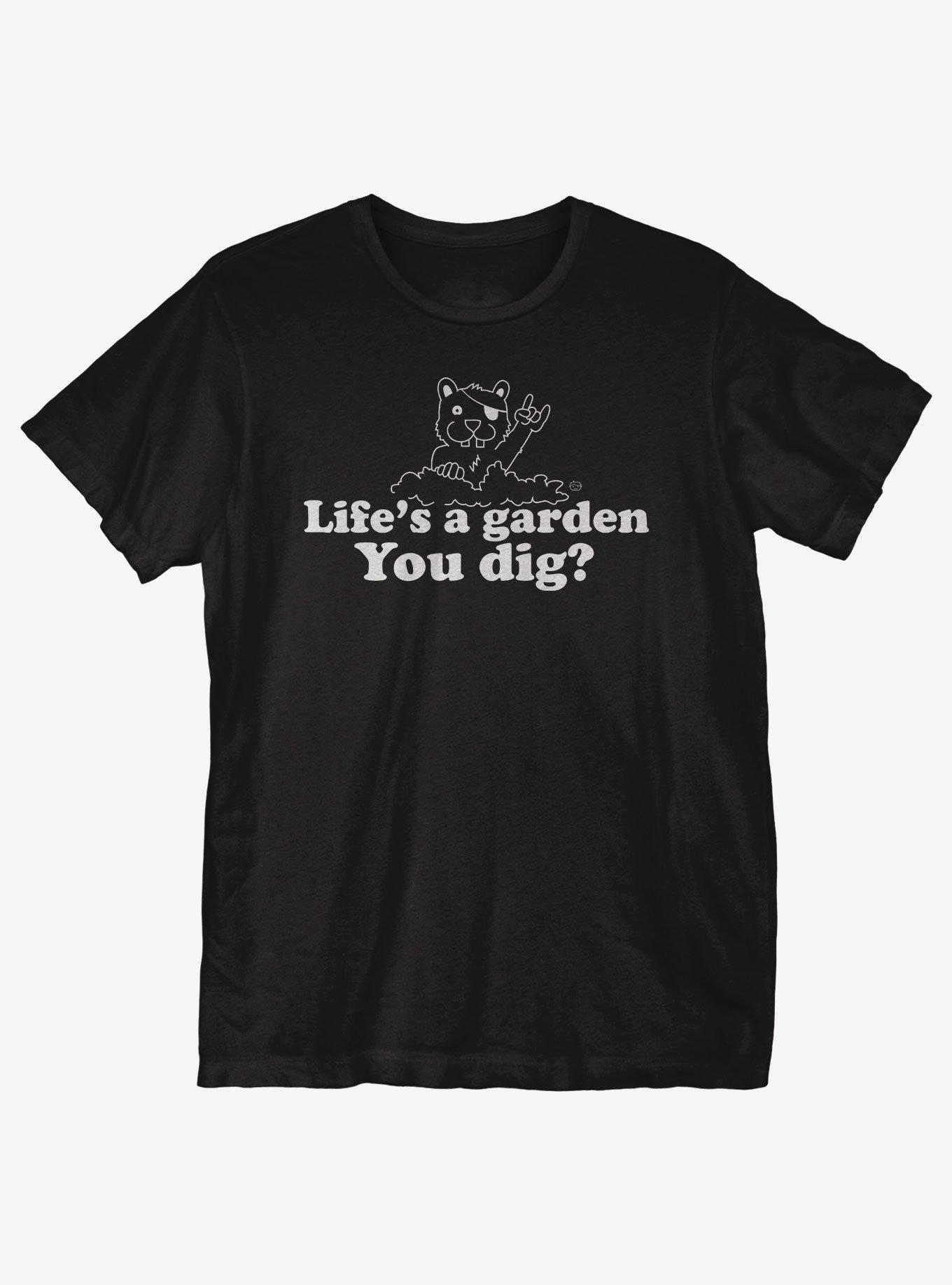 Life a Garden You Dig T-Shirt, BLACK, hi-res