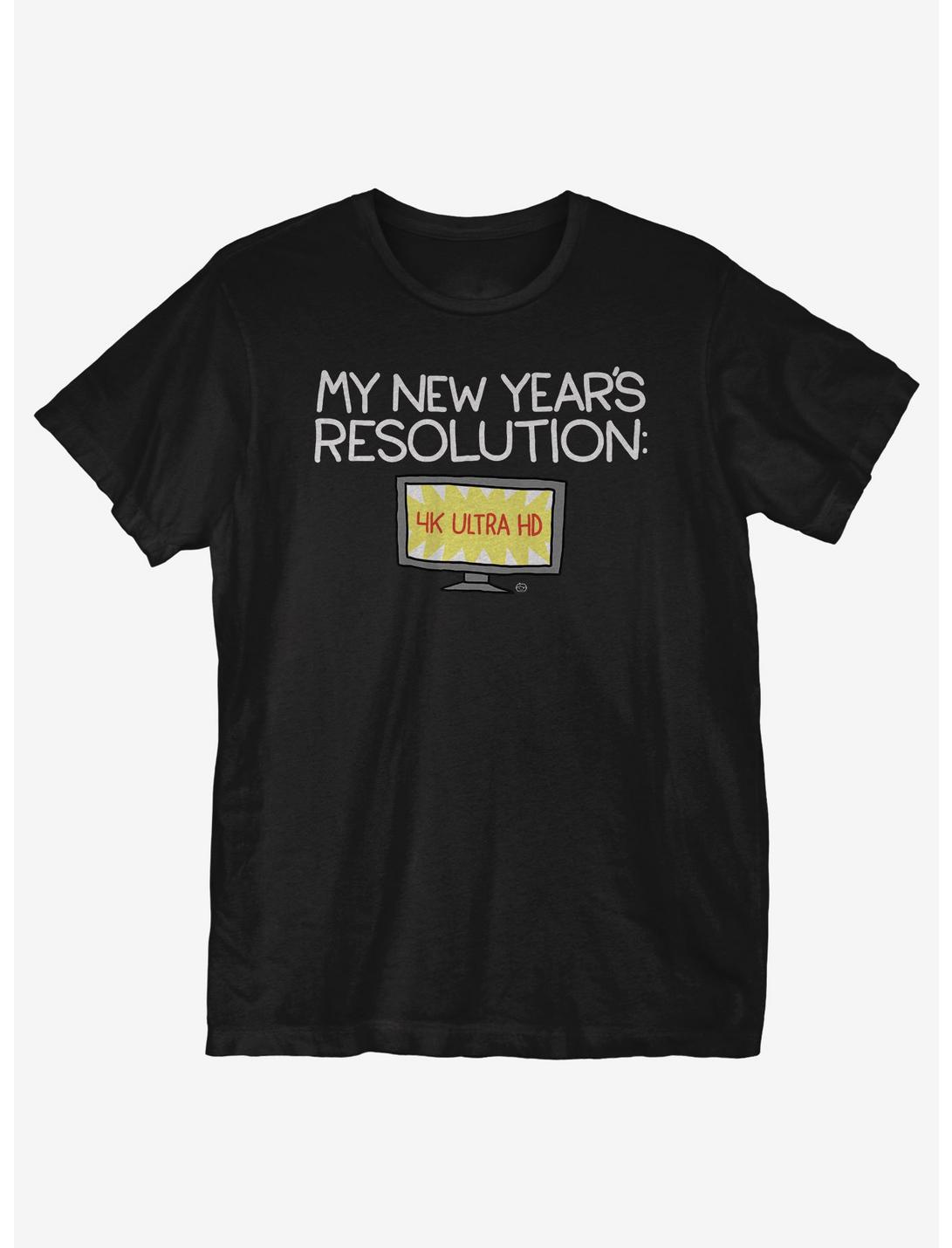 New Year's Resolution T-Shirt, BLACK, hi-res