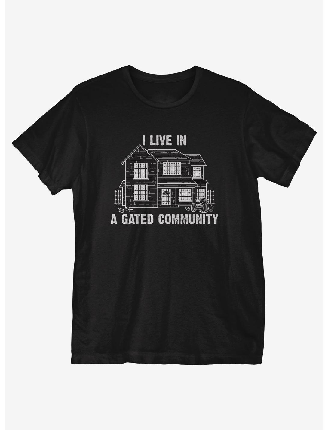 Gated Community T-Shirt, BLACK, hi-res