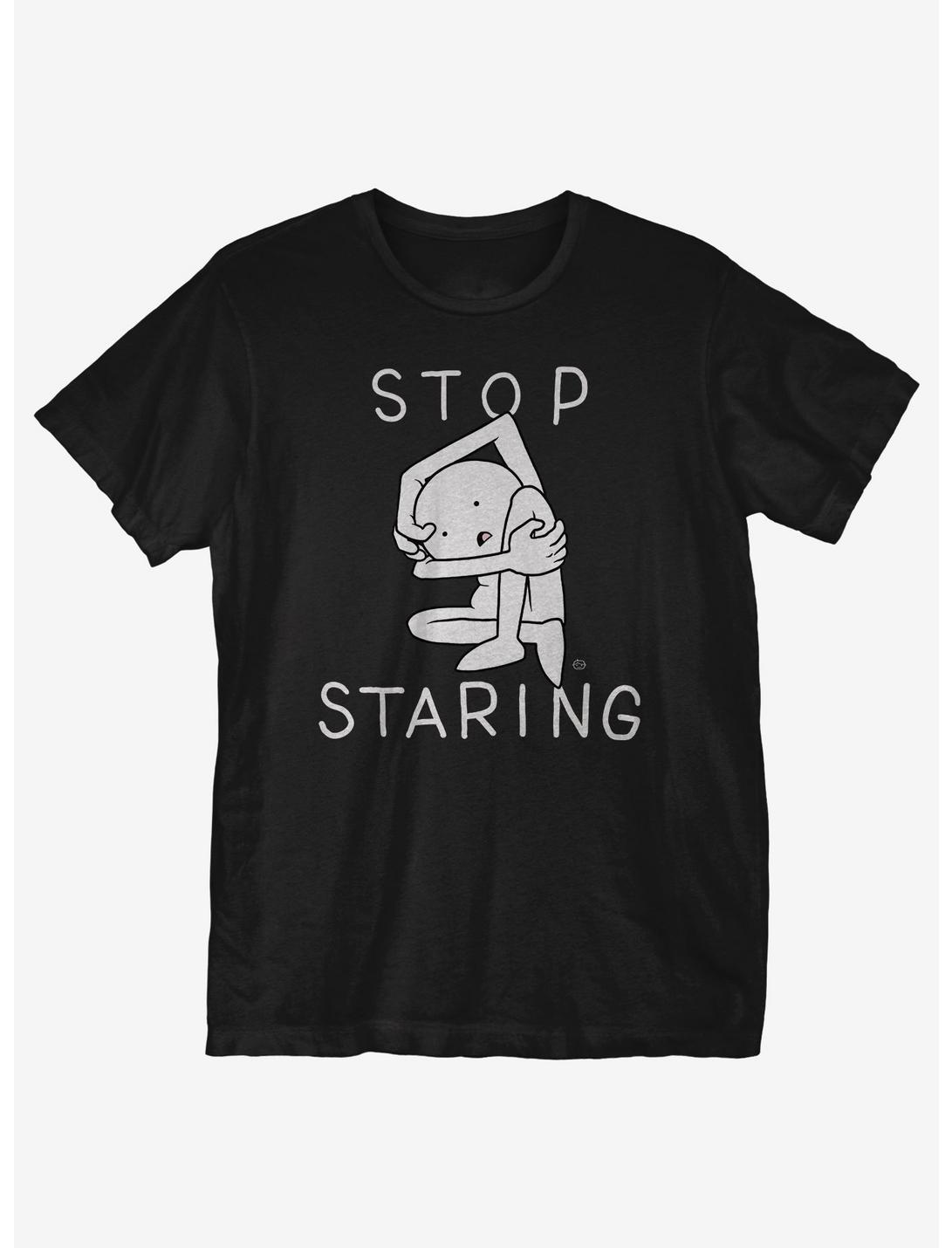 Stop Staring T-Shirt, BLACK, hi-res