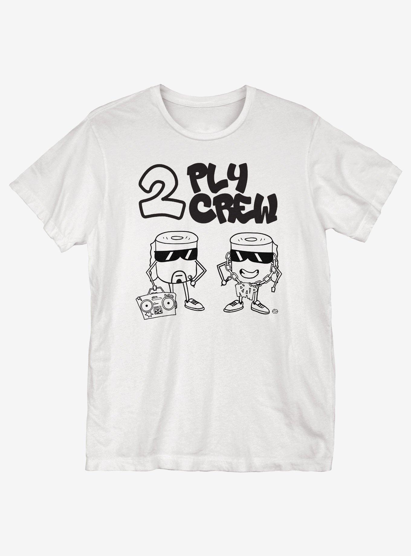 Two Ply Crew T-Shirt, WHITE, hi-res