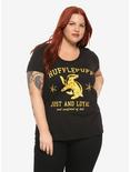 Harry Potter Hufflepuff Just And Loyal Girls T-Shirt Plus Size, YELLOW, hi-res