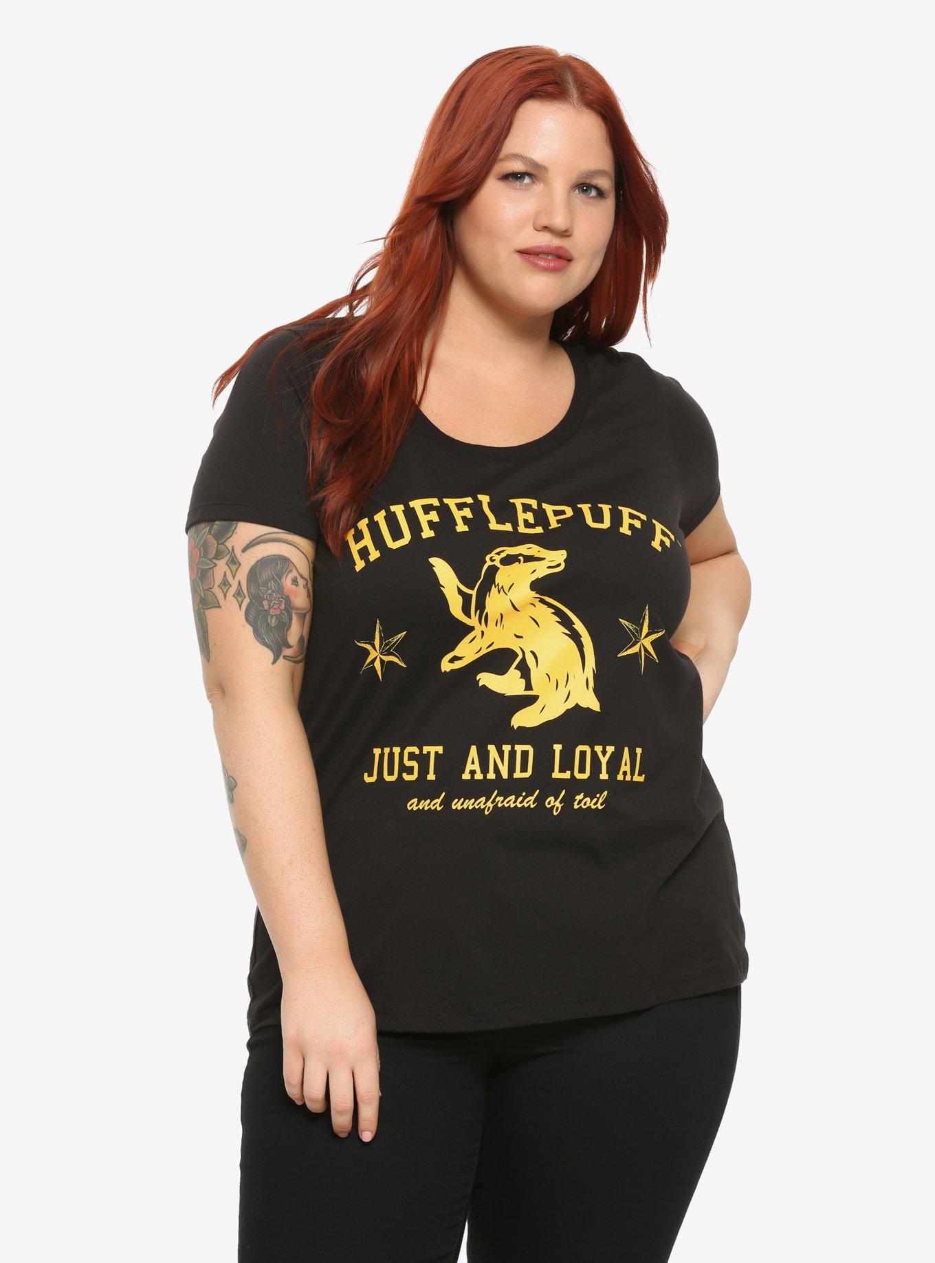 Harry Potter Hufflepuff Just And Loyal Girls T-Shirt Plus Size, YELLOW, hi-res