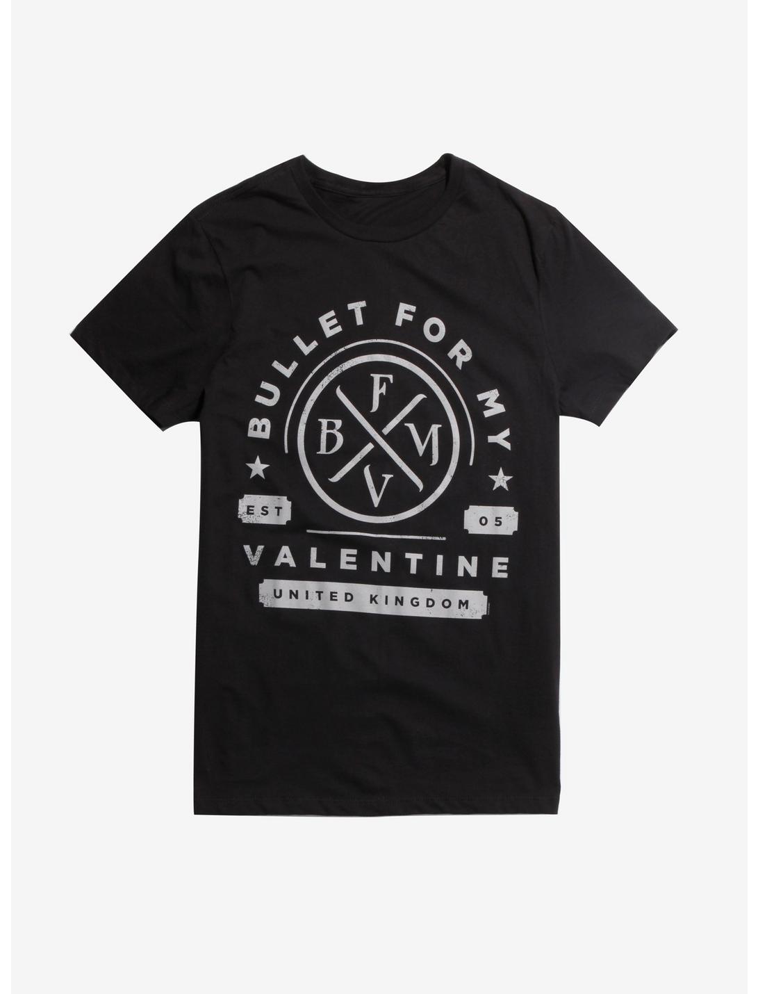 Bullet For My Valentine BFMV Circle Logo T-Shirt, BLACK, hi-res