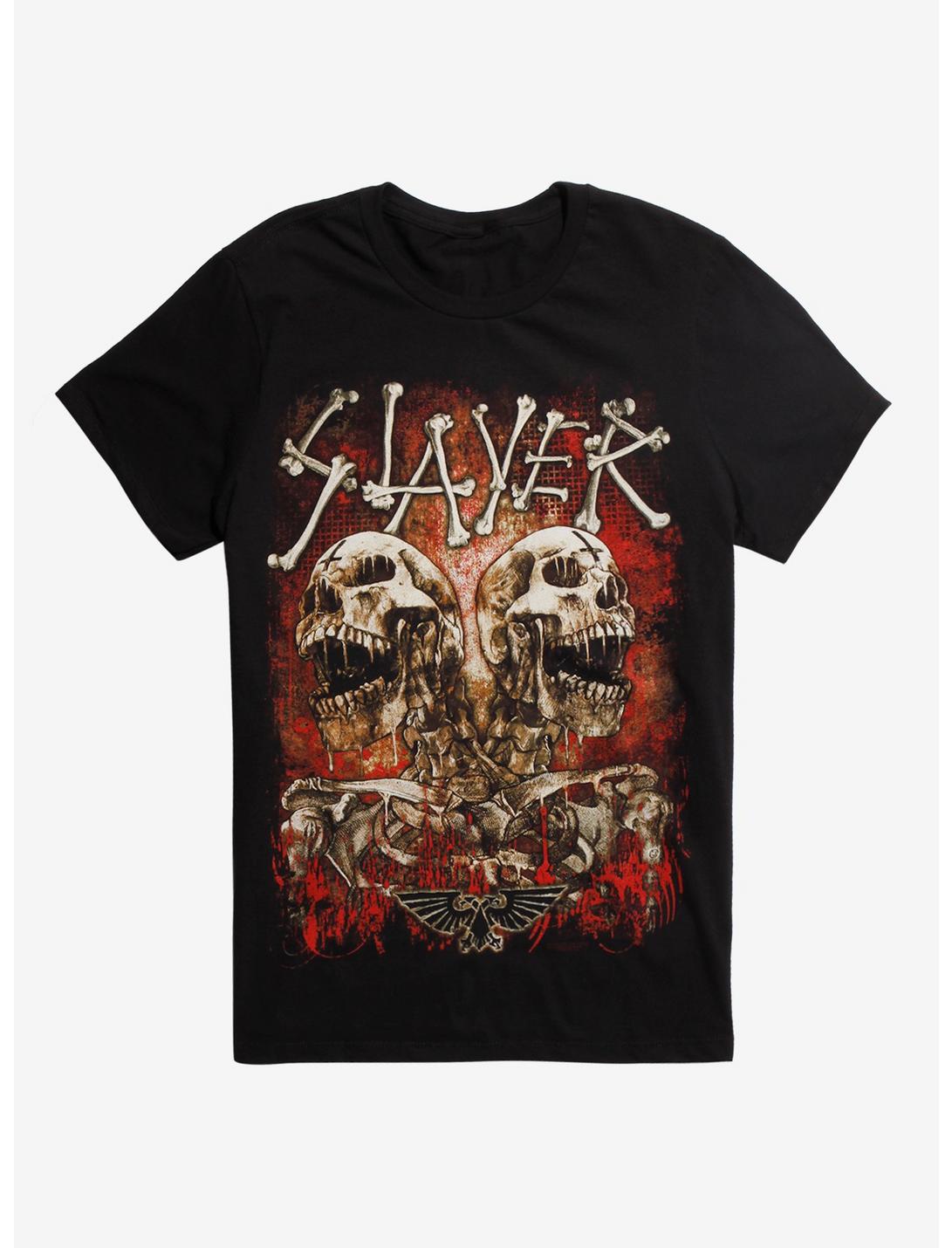 Slayer Conjoined Skeleton T-Shirt, BLACK, hi-res