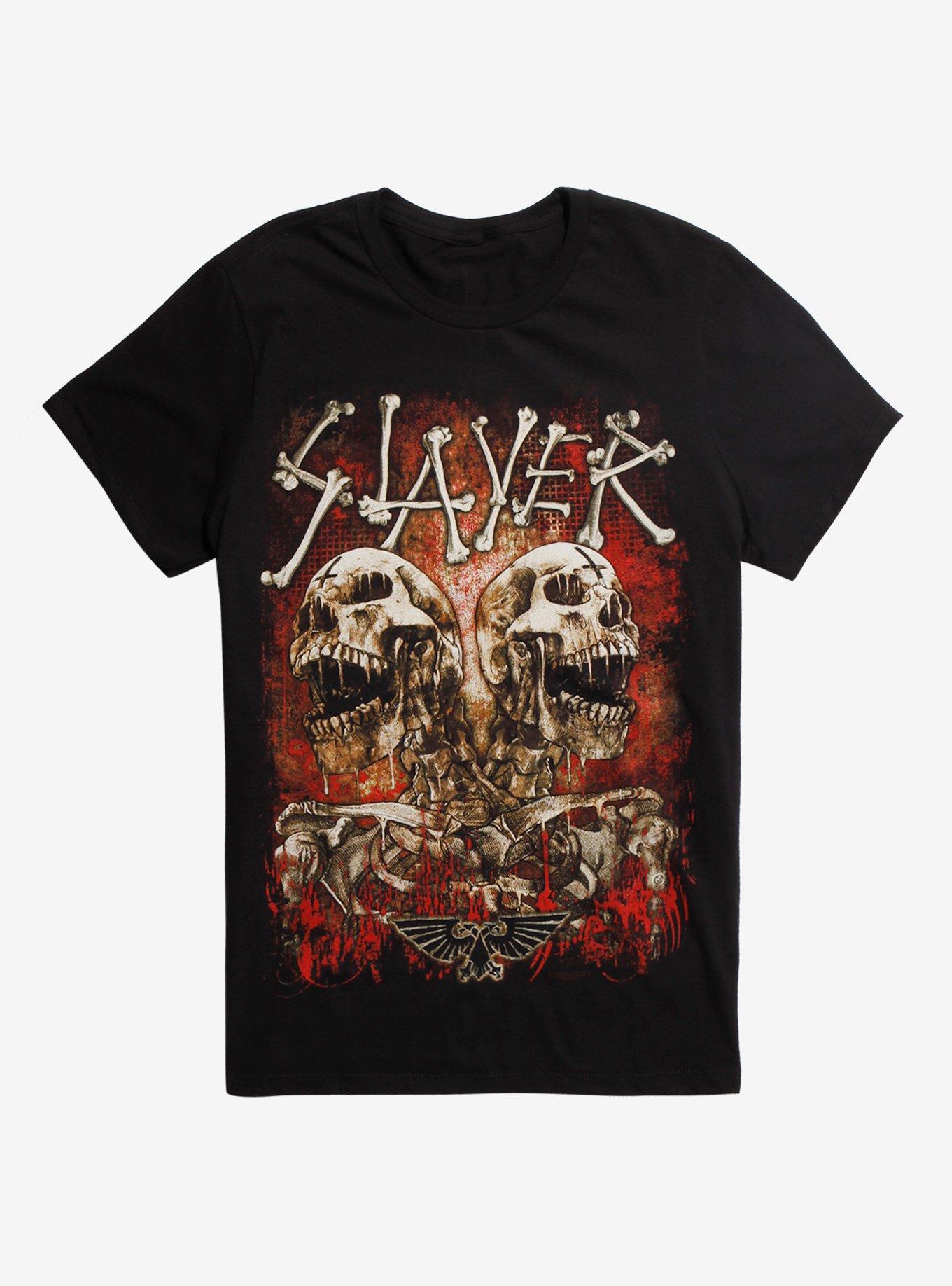 Slayer Conjoined Skeleton T-Shirt, BLACK, hi-res